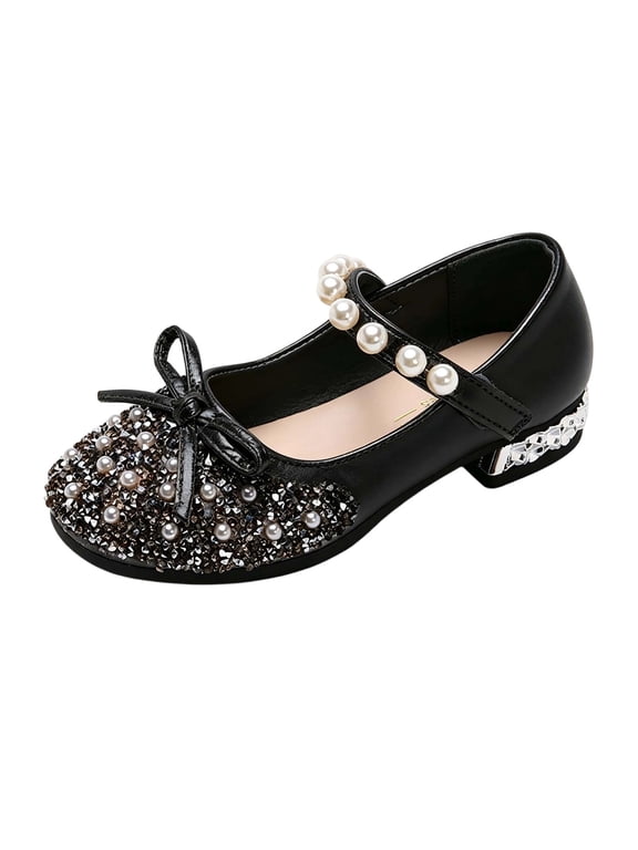 2026 Children Sparkling Glass Slipper Soft Sole Princess Shoes For Party Wedding Daily Wear Comfortable