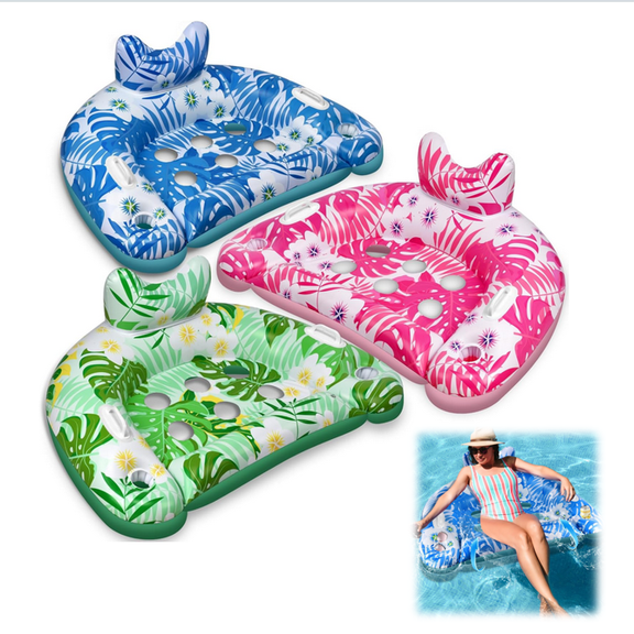 2026 Chill-Out Chair, 40" X 30"Inflatable Pool Float, Adults, Unisex Pink