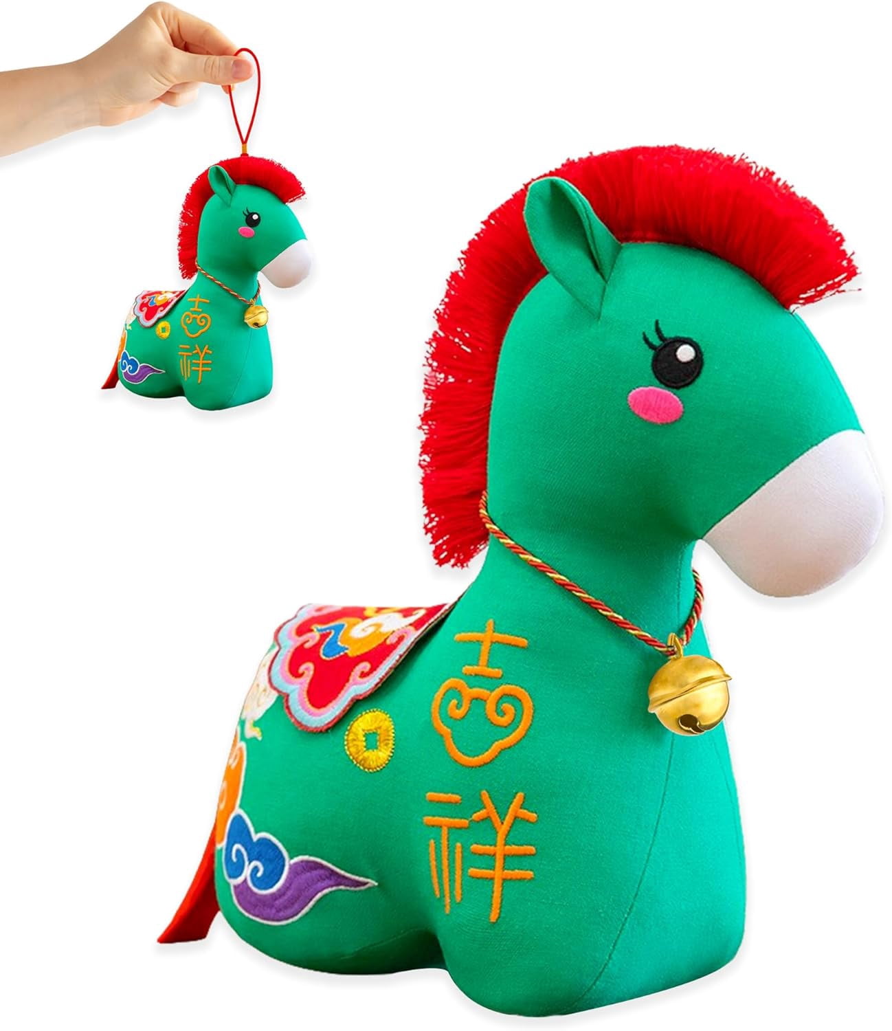2026 Chinese New Year Lucky Horse Hanging Ornament with Tassels ...