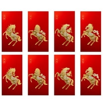 2026 Chinese New Year Red Envelopes, Traditional Cultural Gift, 8 Pack for Blessings and Good Wishes, Perfect for Weddings and Holiday Celebrations, Ideal for Family and Friends