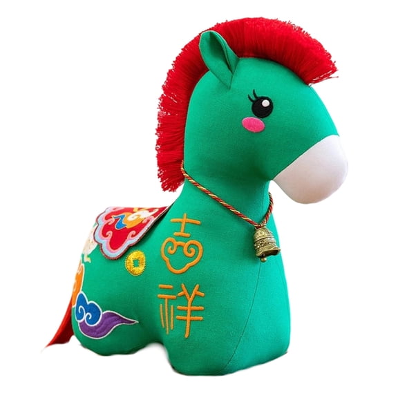 2026 Chinese Zodiac Horse Stuffed Animal, 6" Embroidered Horse Plush Toy, Pony Plush Toys, New Year Gifts, Christmas Gifts Birthday Gifts Jewelry Stand Decor