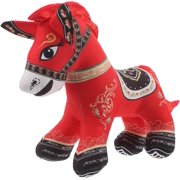 2026 Chinese Zodiac Horse Stuffed Animal Plush Doll, Soft and Huggable Mascot for 2026 Happy New Year Decoration, Lucky Gift for Realistic Household Plush Horse for Home Decor Indoor