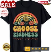 2026/Choose Kindness Retro Braille Language Letters Braille Gift Unisex T-Shirt