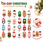 2026 Christmas 24-Day Countdown Advent Calendar, Miniature Brick Stick Stress Relief Squishy Toys, Cute Squeeze Blind Box Mystery Holiday Gift for Festive Decor & Party Favors