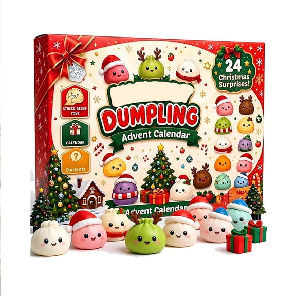 2026 Christmas Advent Calendar, 24‑Day Christmas Fidget T'oy Advent Calendar, Squeeze Sensory T'oys Countdown Surprise Box, Holiday Collectible Set, Stocking Stuffer Gift for Family Holiday Activity