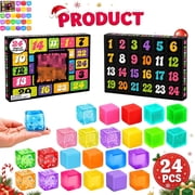 2026 Christmas Advent Calendar 24 Days Countdown Squishy Toys Stress Cube Relief Sensory Toy Advent Calendars for Kids Adult Boys Girls Xmas Party Favors