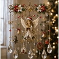 thumbnail image 1 of 2026 Christmas Blessing Stained Glass Crystal Suncatcher, Light Chasing Crystal Hanging Ornament to Create Magical Indoor Sparkles, 1 of 6