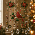 thumbnail image 1 of 2026 Christmas Blessing Stained Glass Crystal Suncatcher, Ready-To-Hang Festive Ornament, Ideal Secret Santa & Hostess Holiday Gift, 1 of 6