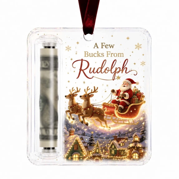 2026 Christmas Cash Gift Ornament, Acrylic Christmas Money Holder For Cash