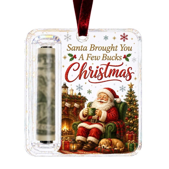 2026 Christmas Cash Gift Ornament, Acrylic Christmas Money Holder For Cash