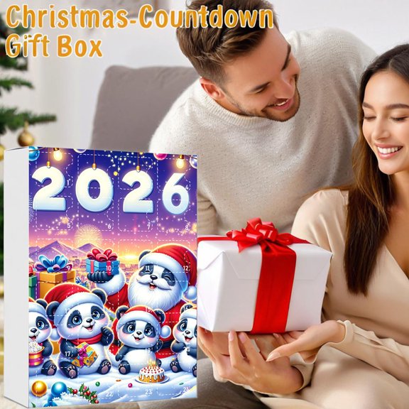 2026 Christmas Countdown Calendar, Cute Panda Acrylic Hanging Holiday Decoration, Festive Milestone Tracker Gift for Family and Friends