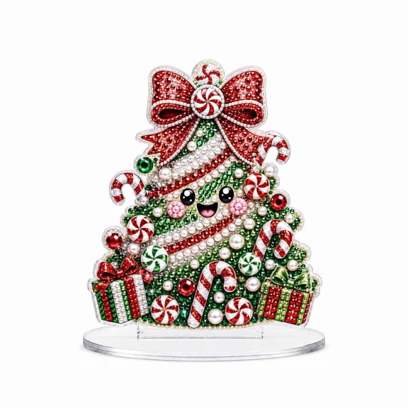 2026 Christmas Diamond Art Painting Tabletop Kits, Adult DIY Acrylic Gem Board Ornament, Holiday Gift for Diamond Painting Lovers