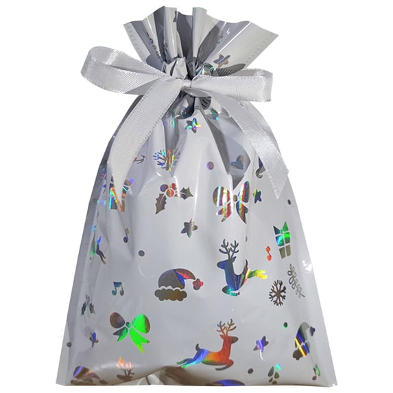 2026 Christmas Gift Bags, Festive Xmas Sacks for Presents, Holiday Candy Storage Bags, Decorative Wrapping Bags for Home Decor, Family Giving, Parties and Celebrations(Style B)