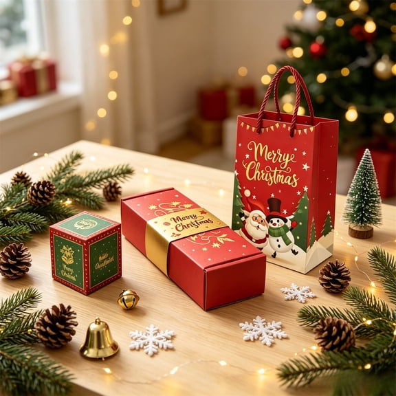 2026 Christmas Gift Bouncing Box 25pcs Surprise Jumping Boxes Party Favor Novelty Toy Paper Pop Up Container Festive Fun