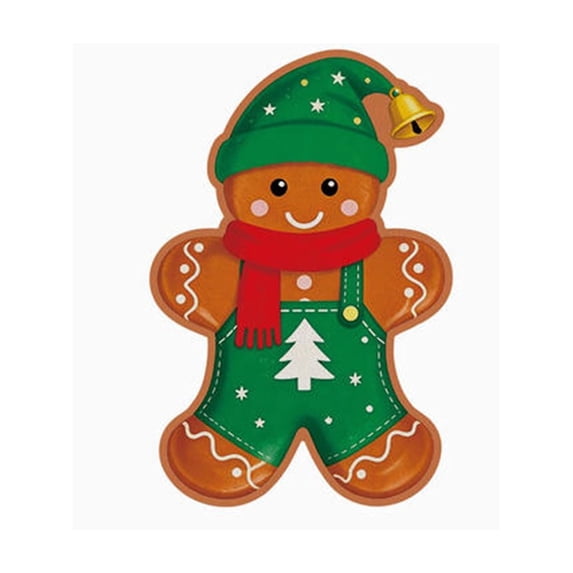 2026 Christmas Home Party Decor Christmas Gingerbread Man Placemats Cute Boy Girl Gingerbread Character Table Mats Winter Xmas Holiday Decorative Table Place Mats For Dining Table Place Mats