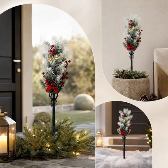 2026 Christmas Home Party Decoration Christmas Garden Stake Decor Festive Ground Insert Ornament For Yard Patio Outdoor Holiday Decoration Christmas Celebration Party Supplies