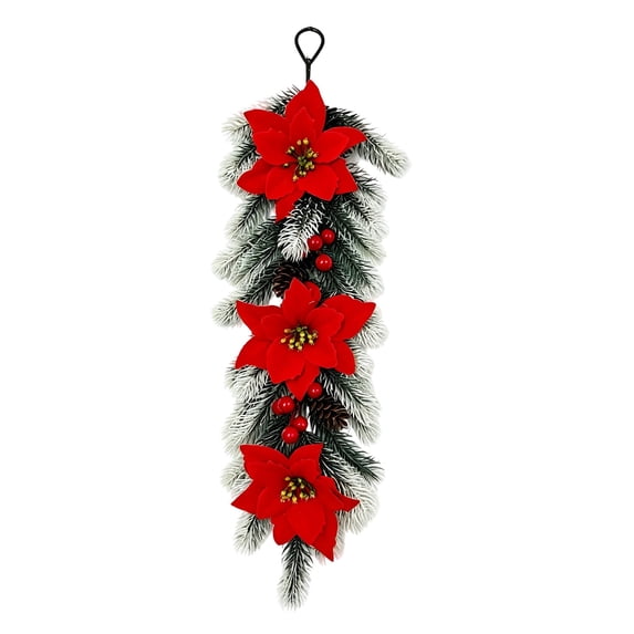2026 Christmas Home Party Decoration Christmas Garland Hanging Decorations Artificial Christmas Wreath Door Hanging Ornaments For Front Door Wall Window Xmas Party Decor Wholesale