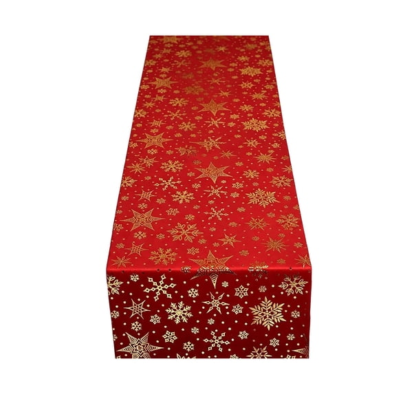 2026 Christmas Home Party Decoration Christmas Golden Snowflake Table Runner Xmas Velvet Table Decor Runner For Dining Table Holiday Party Home Decor Christmas Celebration Party Supplies