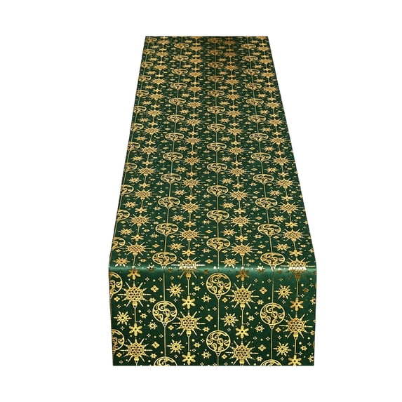 2026 Christmas Home Party Decoration Christmas Golden Snowflake Table Runner Xmas Velvet Table Decor Runner For Dining Table Holiday Party Home Decor Christmas Celebration Party Supplies
