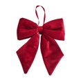 thumbnail image 1 of 2026 Christmas Home Party Decoration Christmas Red Matte Velvet Bow Hanging Ornament Christmas Celebration Party Supplies, 1 of 6