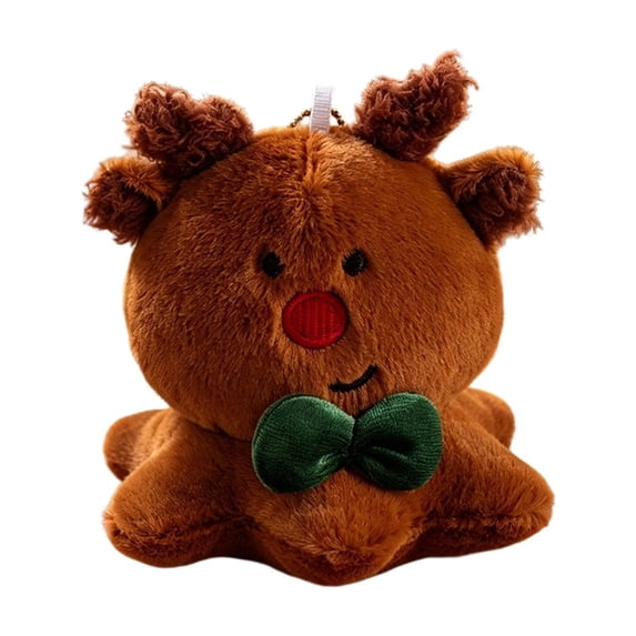 2026 Christmas Home Party Decoration Christmas Stuffed Ornaments Cute Santa Snowman Reindeer Gingerbread Man Stuffed Dolls Holiday Decor Stuffed Figures For Xmas Tree Hanging Desktop Display