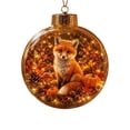 thumbnail image 1 of 2026 Christmas Home Party Decoration Fall Ornament Forest Wildlife In Glass Ball Hanging Ornament Pumpkin Maple Leaf Thanksgiving Christmas Tree Decor Christmas Celebration Party Supplies, 1 of 7
