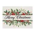 thumbnail image 1 of 2026 Christmas Home Party Decoration Merry Christmas Floral Linen Placemats Waterproof Heat Table Mats Holiday Dining Table Decor Christmas Celebration Party Supplies, 1 of 7