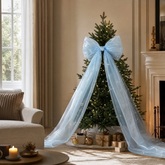 2026 Christmas Home Party Decoration Pearlescent Bow Christmas Tree Decoration Christmas Celebration Party Supplies