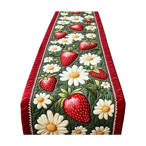 2026 Christmas Home Party Decoration Quilted Table Runner Strawberry And Daisys Designs Farmhouses Rustics Home Decor For Dining Table Kitchen Christmas Christmas Celebration Party Supplies