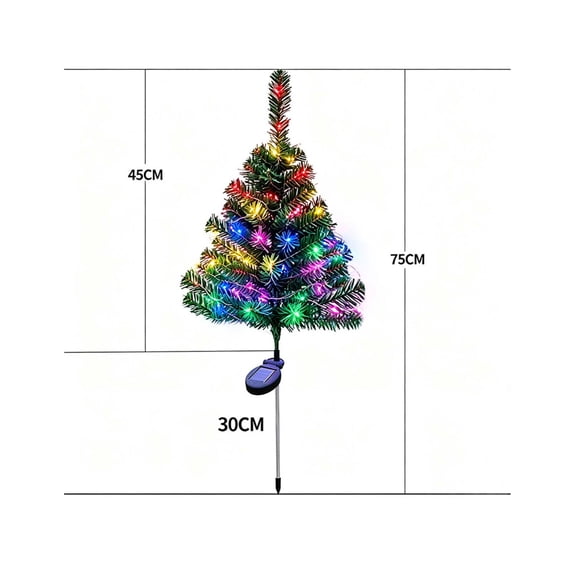 2026 Christmas Home Party Decoration Solar-powered Christmas Tree Ground Stake Light Christmas Celebration Party Supplies