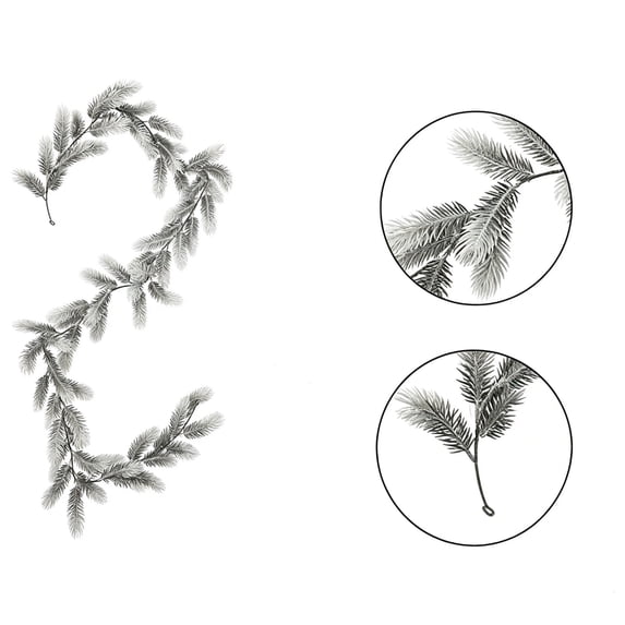 2026 Christmas Indoor Home Decor 180cm Artificial Pines Garland Light Weight Christmas Greenerys Decor For Stair Railing Fireplace Mantel Holiday Ornament