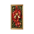 thumbnail image 1 of 2026 Christmas Indoor Home Decor Christmas Bow Branch Door Cover Gold Festive Door Decor, 1 of 8