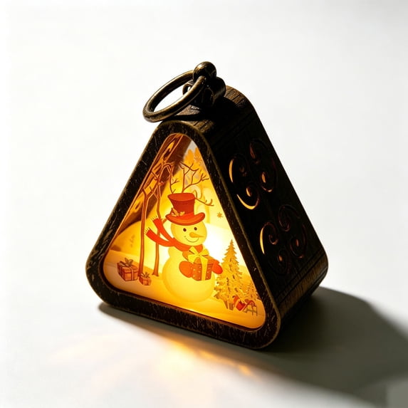 2026 Christmas Indoor Home Decor Christmas LED Night Light Vintage Battery Hanging Tabletop Xmas Decor Lamp For Gift