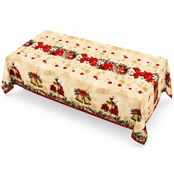 2026 Christmas Indoor Home Decor Christmas Tablecloth Decor Waterproof Washable Xmas Holiday Table Cover Festive Printed Rectangle Table Cloth For Dining Table Kitchen Party Indoor Outdoor