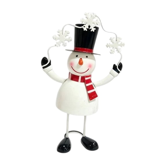 2026 Christmas Indoor Home Decor Set of 3 Christmas Standing Figurines, Santa Claus, Snowman and Reindeer Tabletop Ornaments for Mantel, Shelf and Home Holiday Decor