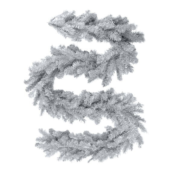 2026 Christmas Indoor Home Decor Silvers Christmas Garland 9ft - Glittery Tinsels Garland Shiny Holiday Decor For Mantel Staircase Fireplace Front Door
