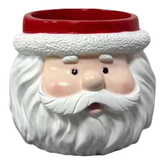 2026 Christmas Indoor Home Decor Snowman And Santa Claus Themed Resin Planter Ornament