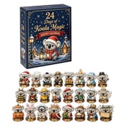 2026 Christmas Koala Magic Advent Calendar, 24 Day Surprise Countdown Calendar With 2D Koala Mini Figurines For Mantel Desk Shelf Christmas Scene Decor