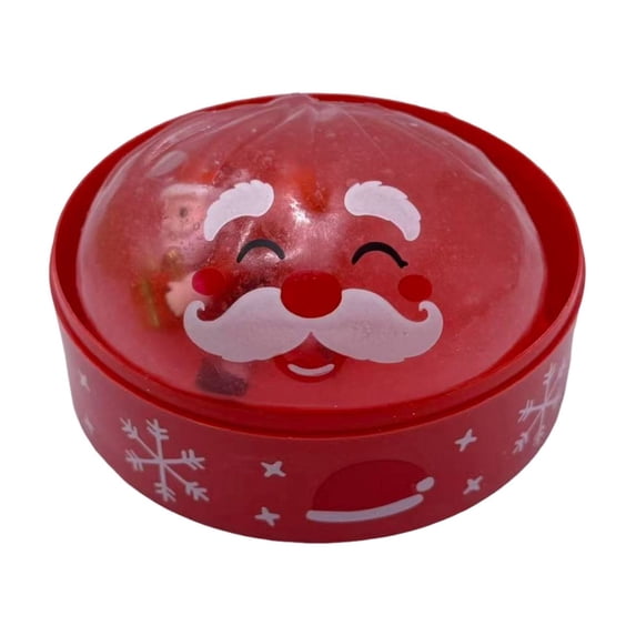 2026 Christmas Limited Santa Glitter Dumpling Squishy Toy, Red Squeeze Stress Ball with Christmas鈥慣hemed Storage Box Sensory Fidget Toy, Holiday Party Favor & Birthday Gift for Kids and Adults