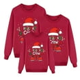 thumbnail image 1 of 2026 Christmas Matching Family Sweatshirts Xmas Funny Graphic Long Sleeve Holiday Pullover Tops Mommy Daddy And Me Festival Outfits, 1 of 4