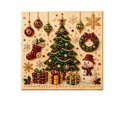 thumbnail image 1 of 2026 Christmas Pearl Art Wall Decor 8x8 inch, Window Framed Christmas DIY Pearl Bead Painting Kits for Adult, Christmas Party Decorations for Home Wall Decor, 1 of 7
