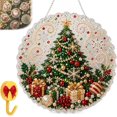 thumbnail image 1 of 2026 Christmas Pearl Diamond Art Hanging Ornament Kit, Xmas Pearl Diamond Art Ornament Kit | DIY Holiday Hanging Decor, Double-Sided Display, Relaxing & Beginner-Friendly，Holiday Wreath, 1 of 18