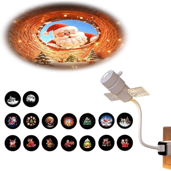 2026 Christmas Projector | Adjustable USB Holiday Decor with 16 Films | Christmas Projector Night Lights for Bedroom Party Window Wall Ceiling Living Room Dormitory