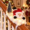 thumbnail image 1 of 2026 Christmas Santa’s Snowy Staircase Lighted Railing Decor with Soft Snowy Base and Cute Santa Figurine, for Farmhouse Living Room Stairwell Christmas Holiday Decor, 1 of 4