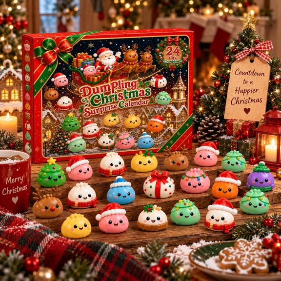 2026 Christmas Squishy Advent Calendar, 24 Days Countdown for Adults, Christmas Festive Character Surprise & Fun Holiday Gifts for Family