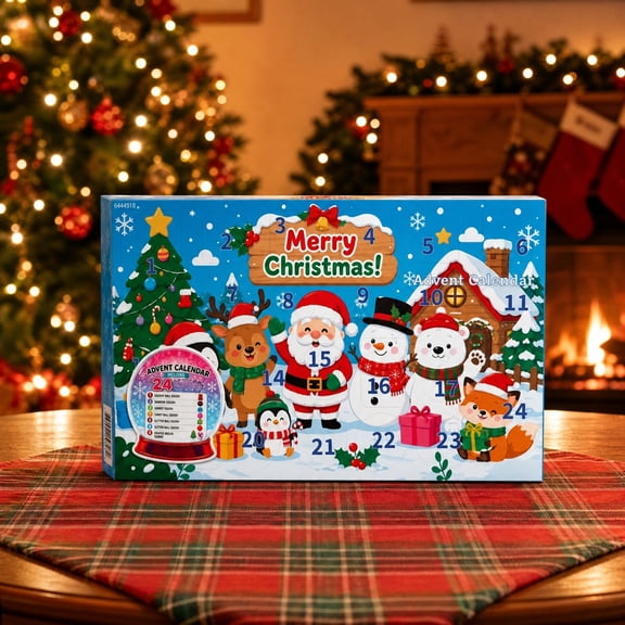 2026 Christmas Squishy Advent Calendar Box, 24-Day Countdown with Soft Silicone Squishies, Stress Relief Stocking Stuffers