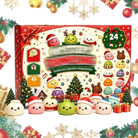 2026 Christmas Squishy Advent Calendar Dumplings Squishy Squishy Dumpling Dumpling Squishy Squishy Box Christmas Countdown Fidget Toy Set Collectible Squishy Party Favors