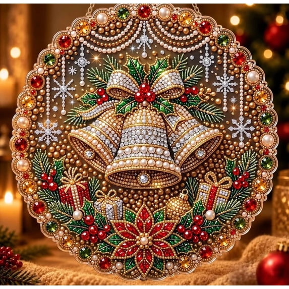 2026 Christmas Suncatcher Diamond Art Hanging Ornament Kit Christmas Bells