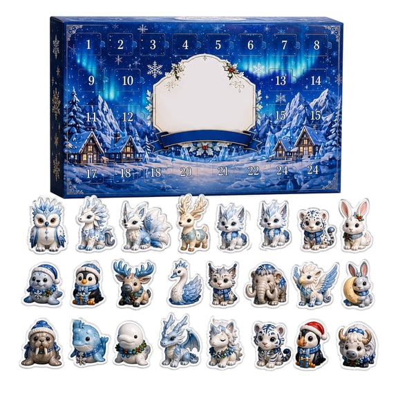 2026 Christmas Surprise Elf Advent Calendar, 24 Days of Acrylic Ornaments for Seasonal Wall Display, Lovely Holiday Gift for Kids Adults