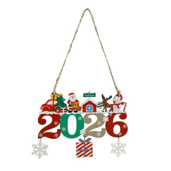 2026 Christmas Table Decorations Wooden Christmas Table Centerpieces Xmas Snowman Santa Claus Christmastree Shaped Hanging Signs Merry Xmas Holiday Party Supplies Tabletop Display